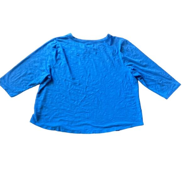 Talbots Blue Floral Heart Tee Shirt Size 3X - Picture 4 of 7